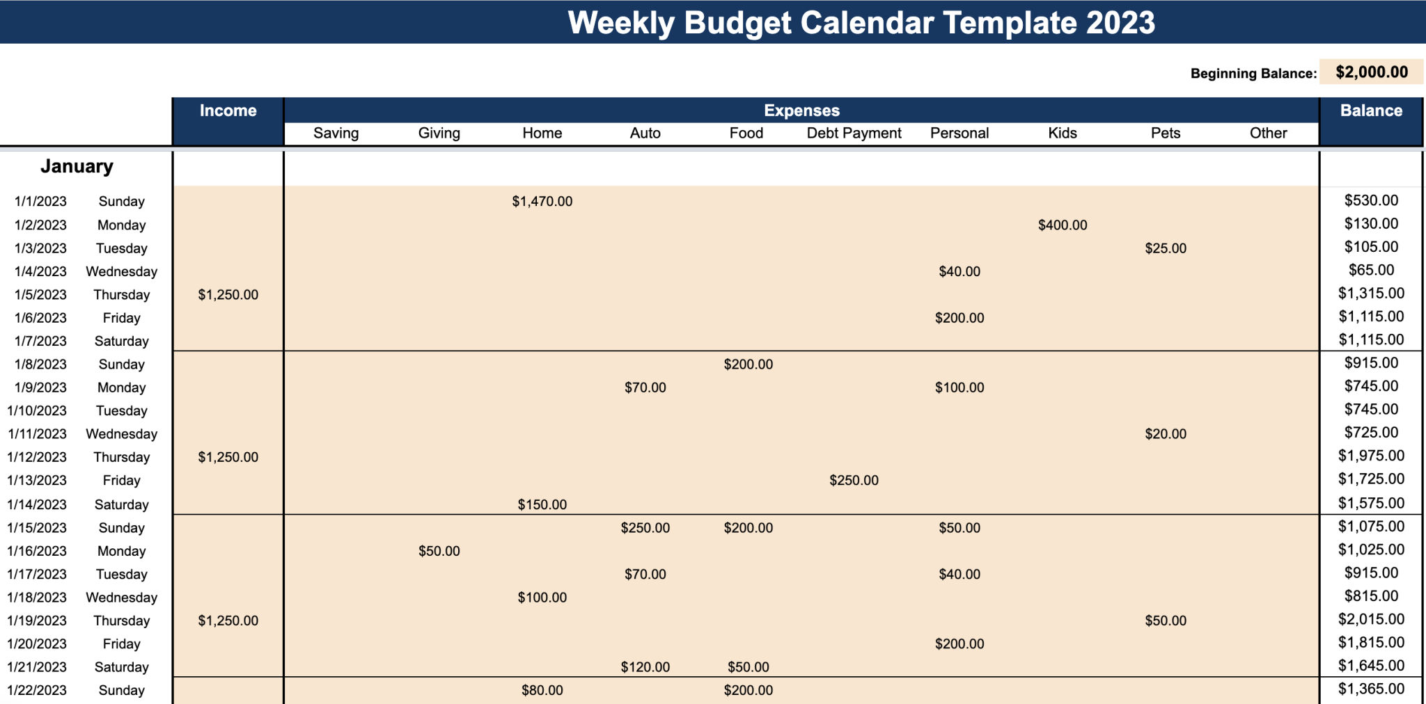 Customizable Finance Planner: For Budgeting, Saving and Paying off