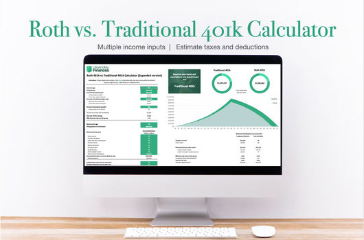 Roth 401k vs. Traditional 401k Excel Calculator