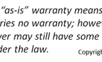 as is warranty