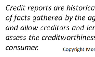 credit reports and creditors