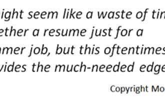 finding a summer job