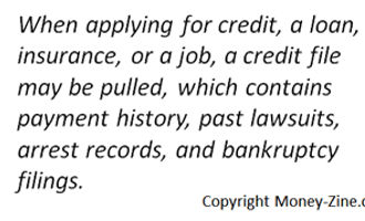 pulling a credit file