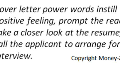 cover letter power words