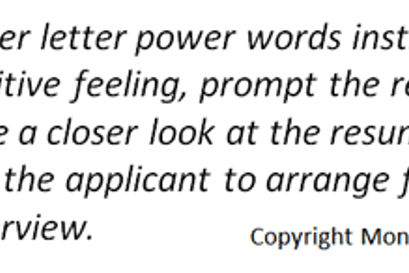 power words on cover letter