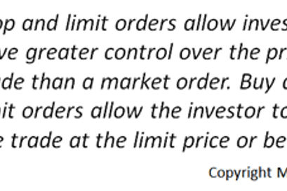 stop and limit orders