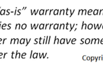as is warranty